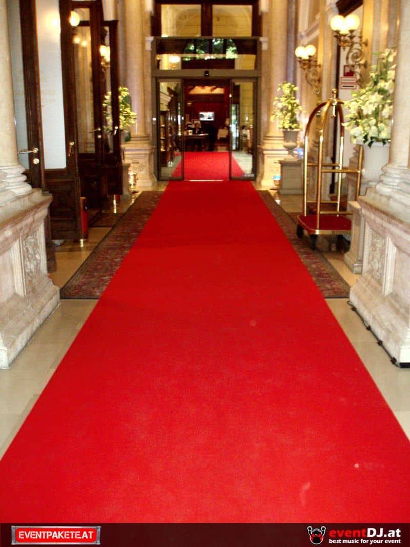 Velour Event Hochzeits Roter Teppich VIP 200x520 rot Velourteppich 
